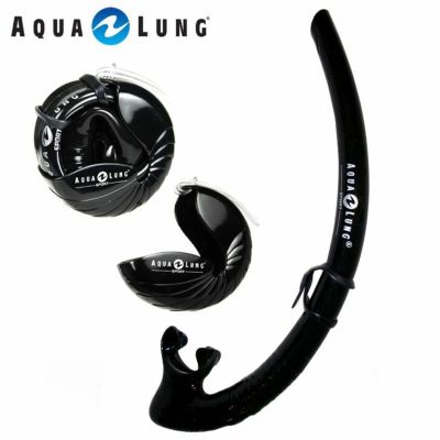丸めて小さく収納<br>ダイビング用スノーケル AQUALUNG/アクアラング ノーチラストラベルスノーケル