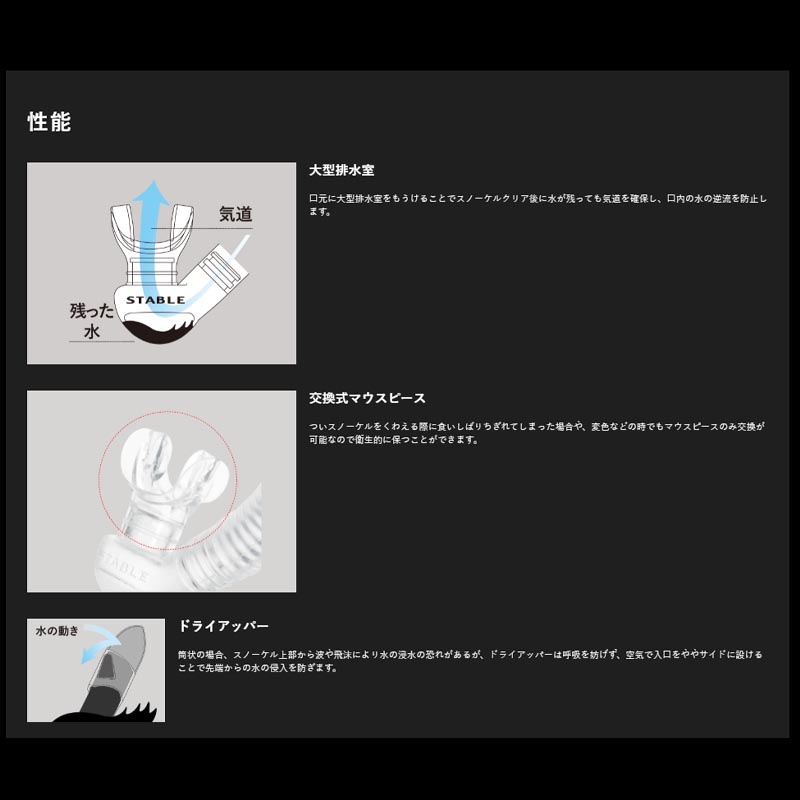 ダイビング用スノーケル
