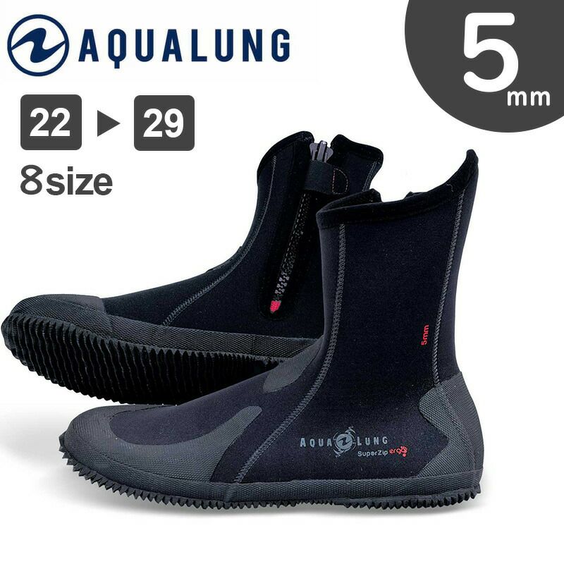 ダイビングブーツAQUALUNGアクアラングエルゴブーツファスナー付き5mmダイビングブーツ2223242526272829cm対応