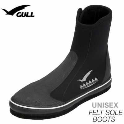 岩場で滑らない<br>フェルトソールブーツ GULL/ガル GA-5619A 3mm ダイビングブーツ
