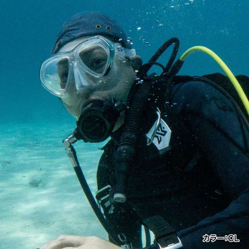 ダイビングマスクメタルフレーム広視野強化ガラス深型フィット高級ワンタッチバックルブラックシリコンホワイトシリコンクリアシリコンHeleiWahomanoa3