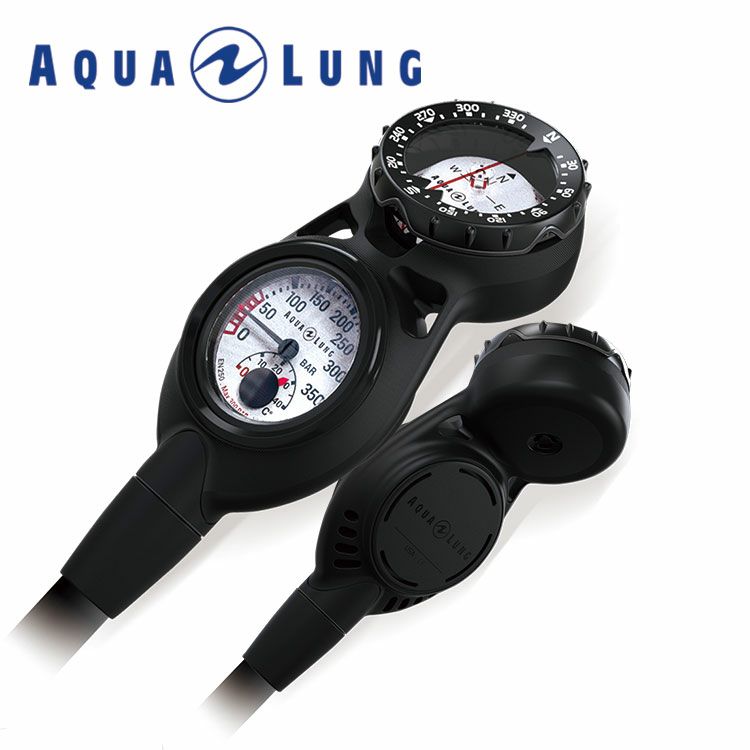 プレシス2ゲージ（残圧計＋コンパス） AQUALUNG/アクアラング ２ゲージ 水温計付 | Diving＆Snorkeling AQROS