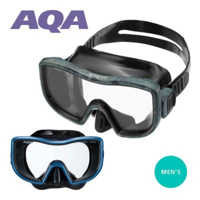 男性向け<br>スノーケリングマスク AQA メビウスライト KM-1035H 高品質シリコン製