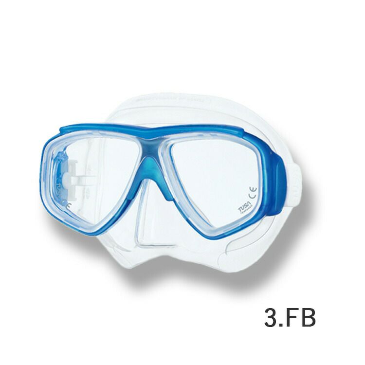 男女兼用（やや小さめ）ダイビングマスク TUSA/ツサ M7500/M7500QB スプレンダイブII 二眼タイプ 度付きレンズ対応  Diving＆Snorkeling AQROS