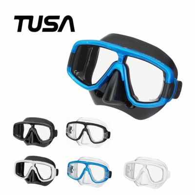 男女兼用<br>ダイビングマスク TUSA/ツサ M20/M20QB プラチナ 二眼タイプ 度付きレンズ対応