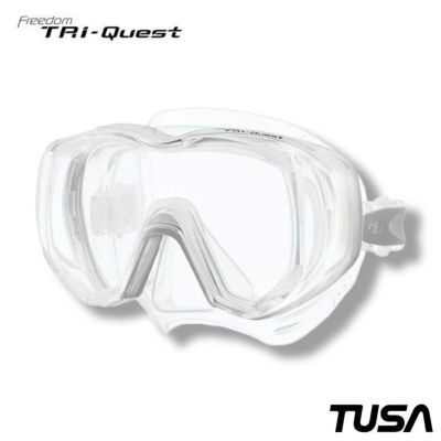 AQROS限定販売<br>ダイビングマスク TUSA ツサ M3001 Freedom Tri-Quest ３眼レンズ 限定モデル