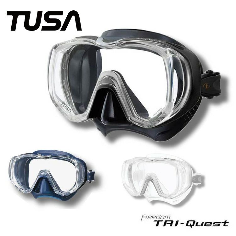 AQROS限定販売ダイビングマスク TUSA ツサ M3001 Freedom Tri-Quest ３眼レンズ 限定モデル