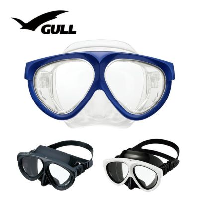 男女兼用<br>ダイビングマスク GULL/ガル マンティスブラックシリコン GM-1031 度付きレンズ対応