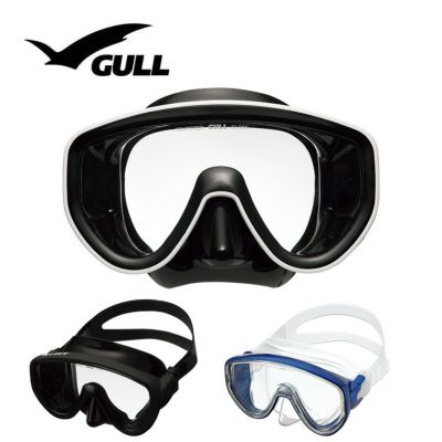 男女兼用<br>GULL ガル アビームブラックシリコン GM-1432  ダイビングマスク