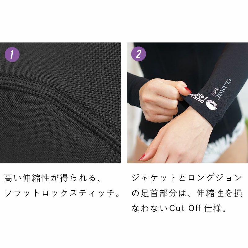 ウェットスーツロングジョンジャケットセット2ピースレディースウエットスーツHeleiWahoヘレイワホCLASSICクラシック2.5mmタッパ1.5mmサーフィンシュノーケルダイビングSUP