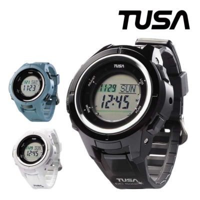 ソーラー充電式<br>ダイブコンピューター  TUSA/ツサ  IQ1203 DCSolar ナイトロックス フリーダイビング バッテリー交換不要　３年間水没保証