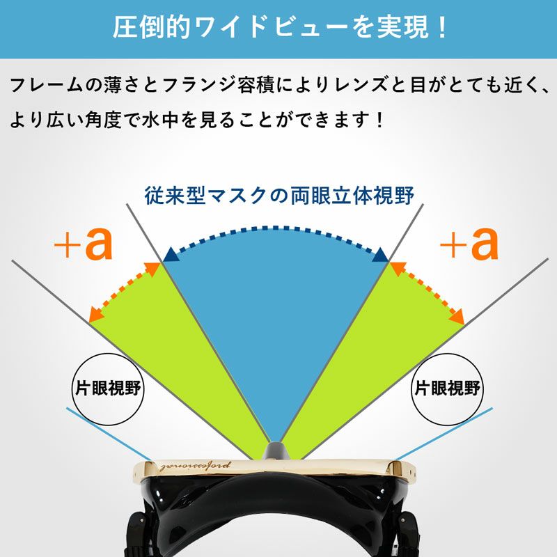 ダイビングマスクアポロapolloバイオメタルマスクproゴールド二眼水中マスクスキューバダイビングフリーダイビングシュノーケリングシリコンスキューバ