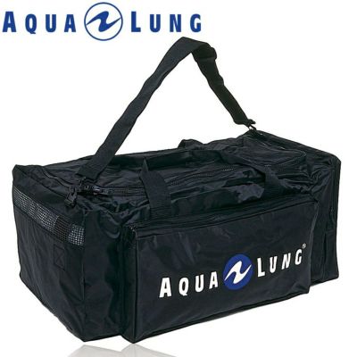 ２カ所の大型サイドポケット<br>98L メッシュバッグ AQUALUNG/アクアラング アクアギアバッグ 大容量 両サイドポケット
