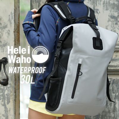 防水 リュック バックパック Heleiwaho ヘレイワホ 防水バッグ ウォータープルーフバッグ 大容量 30l ウォータープルーフ バッグ メンズ レディース ダイビング シュノーケリング サーフィン Sup ウェットスーツ 釣り キャンプ 自転車 バイク 通学 防災リュック