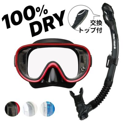 シュノーケリング セット 2点セット マスク ドライ スノーケル 大人 子供 メンズ レディース 【rm11q-kokua+】 シュノーケル ヘレイワホ 海水浴 海 プール