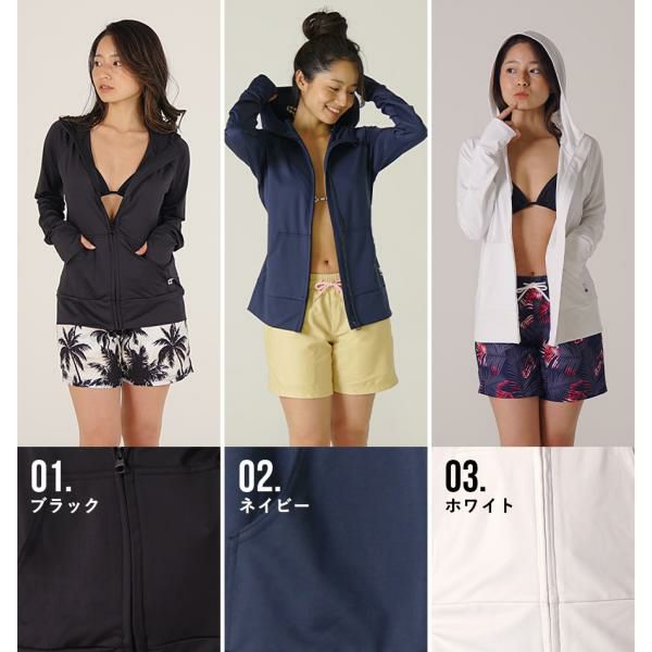 ラッシュガードレディースHeleiWahoヘレイワホラッシュパーカー長袖パーカーUPF50+でUVカット大きいサイズで体型カバー