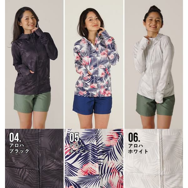 ラッシュガードレディースHeleiWahoヘレイワホラッシュパーカー長袖パーカーUPF50+でUVカット大きいサイズで体型カバー