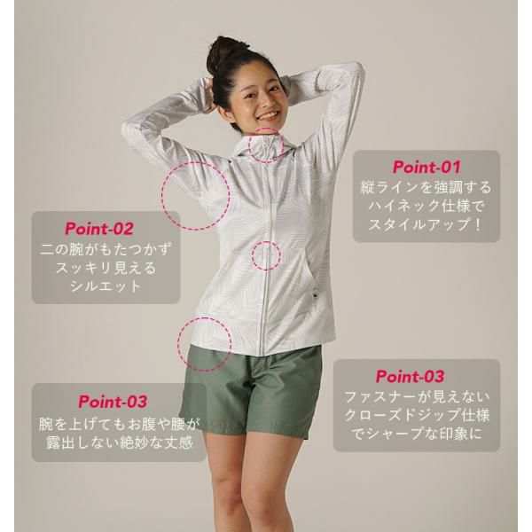 ラッシュガードレディースHeleiWahoヘレイワホラッシュパーカー長袖パーカーUPF50+でUVカット大きいサイズで体型カバー