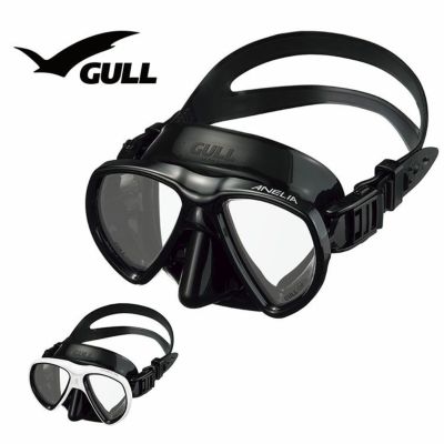 内容量100cc<br>フリーダイビング GULL/ガル アネリア ブラックシリコン GM-1049 ダイビングマスク 男女兼用（やや小さめ）