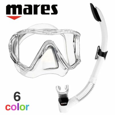 ダイビング マスク シュノーケル セット 軽器材 2点セット mares マレス i3 ダイビングマスク スノーケル シュノーケリングセット スキューバダイビング 【i3-REBELsplash】