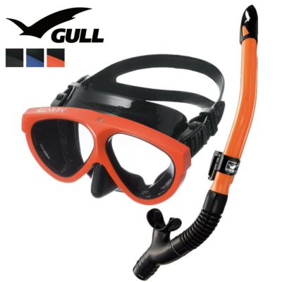 ダイビング マスク シュノーケル セット 軽器材 2点セット GULL マンティス 5 カナールドライ ダイビングマスク スノーケル シュノーケリングセット スキューバダイビング  度付き 対応  【mantis5BK-canaldryBK】