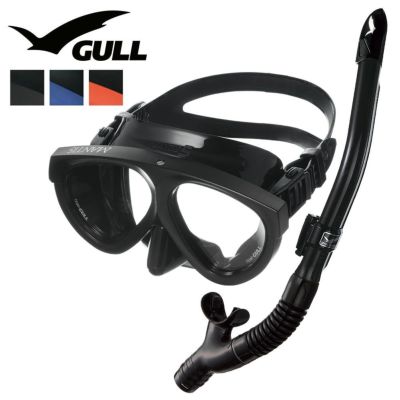GULL 軽器材セット ダイビング マスク シュノーケル セット 軽器材 2点セット マンティス 5 カナールドライ ダイビングマスク スノーケル シュノーケリングセット スキューバダイビング  度付き 対応  【mantis5BK-c