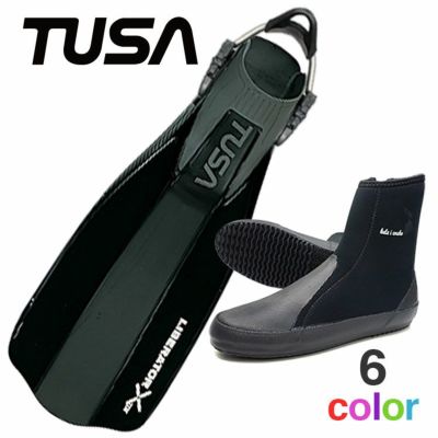 ダイビング フィン ブーツ セット 軽器材 2点セット TUSA ツサ SF5000 