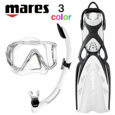 ダイビング マスク シュノーケル フィン セット 軽器材 3点セット mares マレス i3 ダイビングマスク エクストリーム ストラップフィン スノーケル スキンダイビング スキューバダイビング 軽器材セット  【i3-REBEL