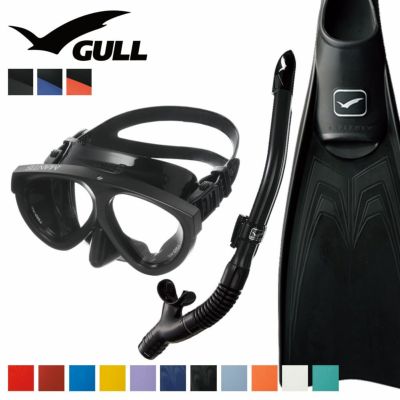 GULL ガル スーパーミュー マンティス 5  カナールドライ ダイビング マスク フィン シュノーケル セット 軽器材 3点セット ダイビングマスク フルフットフィン スノーケル スキンダイビング スキューバダイビング 