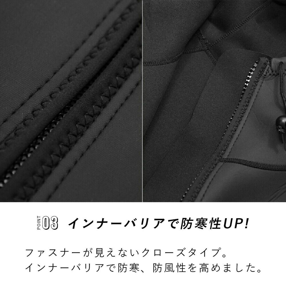 ウェットスーツコートメンズレディース防寒防風防水（撥水）厚手スキン素材ネオプレーンフード付きアウタージャケットマリンアウトドアダイビングサーフィン釣りバイクSUPボートコートマリンコートTheStandardスタンダード