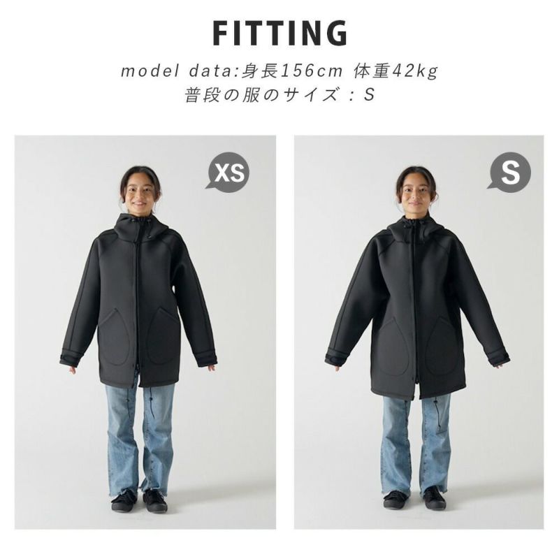 ウェットスーツコートメンズレディース防寒防風防水（撥水）厚手スキン素材ネオプレーンフード付きアウタージャケットマリンアウトドアダイビングサーフィン釣りバイクSUPボートコートマリンコートTheStandardスタンダード