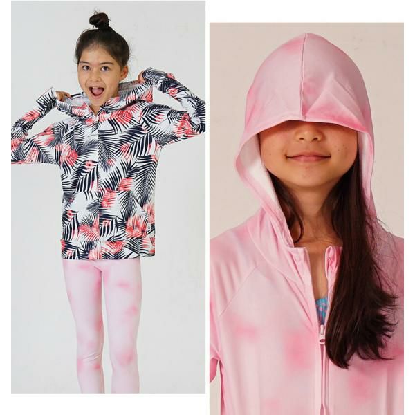 ラッシュガードキッズジュニアHeleiWahoヘレイワホラッシュパーカー長袖パーカーUPF50+でUVカット80・90・100・110・120・130・140・150cm対応男の子女の子