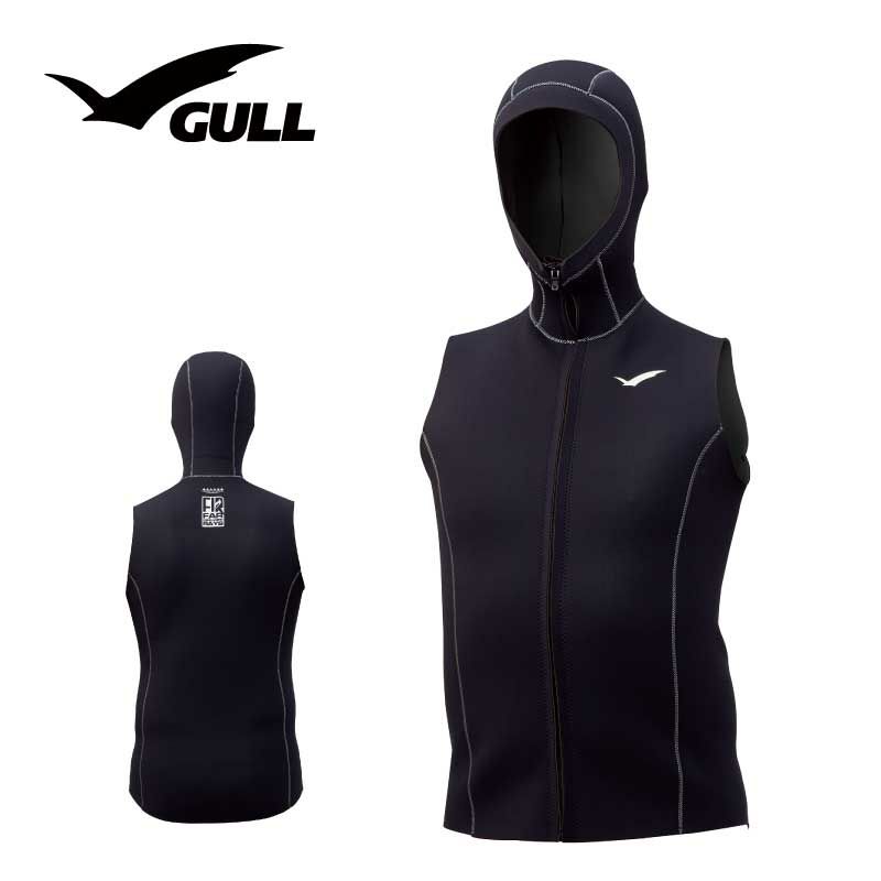 フードベスト GULL/ガル 2mm×3mmFIRフードベスト メンズ GW-6645 スノーケリング ダイビング アウトドア フード ベスト  インナー 防寒対策 マリンスポーツ スイムウェア 男性用 | Diving＆Snorkeling AQROS