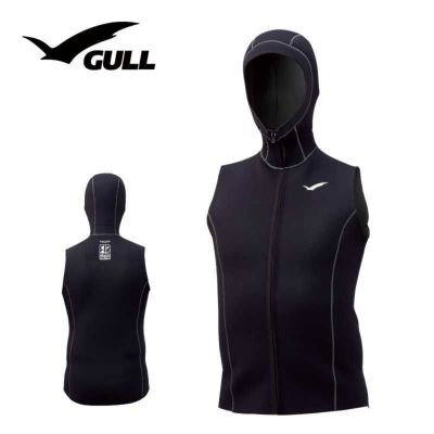 フードベスト GULL/ガル 2mm×3mmFIRフードベスト メンズ GW-6645 スノーケリング ダイビング アウトドア フード ベスト インナー 防寒対策 マリンスポーツ スイムウェア 男性用