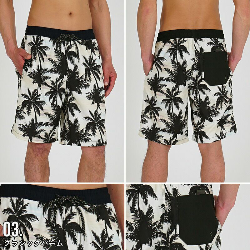 サーフパンツメンズ水着水陸両用HeleiWahoヘレイワホボードショーツVOLLEY20インチブランド海パンポケットロング大きいサイズ黒おしゃれサーフ系ハーフパンツ