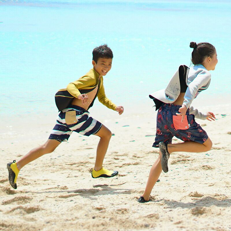 サーフパンツキッズジュニア男の子女の子水着HeleiwahoヘレイワホVOLLEY水陸両用ハーフパンツ子供8090100110120130140150cmインナー付きボードショーツ