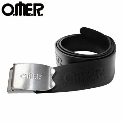 フリーダイビング ウエイトベルト O.ME.R オマー ステンレスバックル付 ラバーベルト スキンダイビング