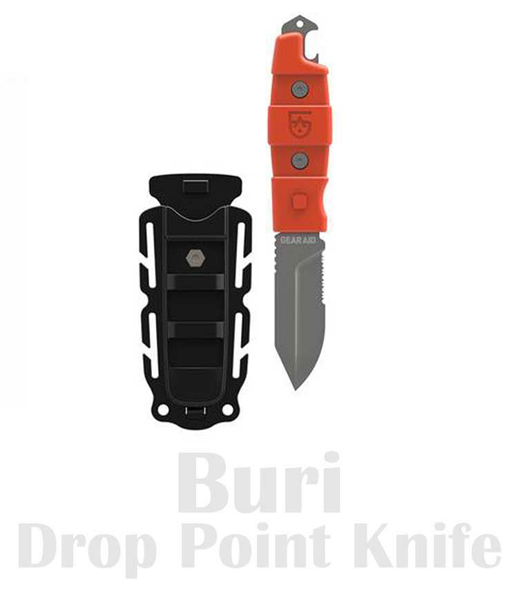【ダイビングアクセサリー】GearAid/ギアエイド輸入ナイフBuriDropPointKnife