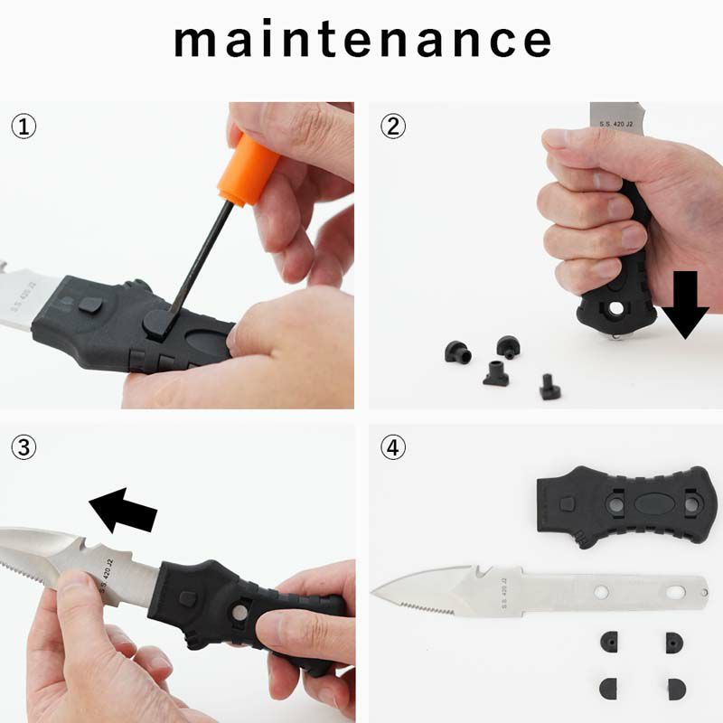 水中ナイフショートダイバーナイフ420ステンレスダイビングアクセサリーパーツ