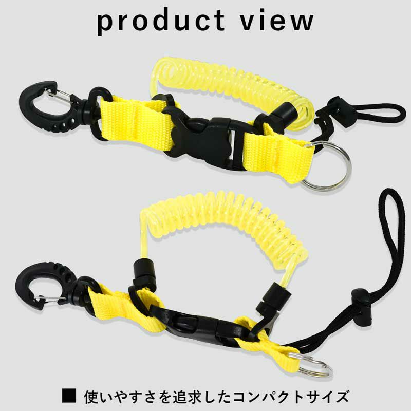 スナッピーコイルダイビングアクセサリーパーツスイベルスナッピーコイルランヤードコイルランヤード水中ライト水中カメラ指示棒スレートハウジング