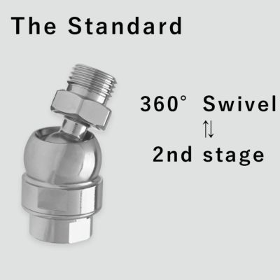 セカンドステージ用 中圧スイベルアダプター 360°回転 The Standard ザ・スタンダード ダイビング アクセサリー パーツ レギュレーター 重器材 アゴ楽 あごらく