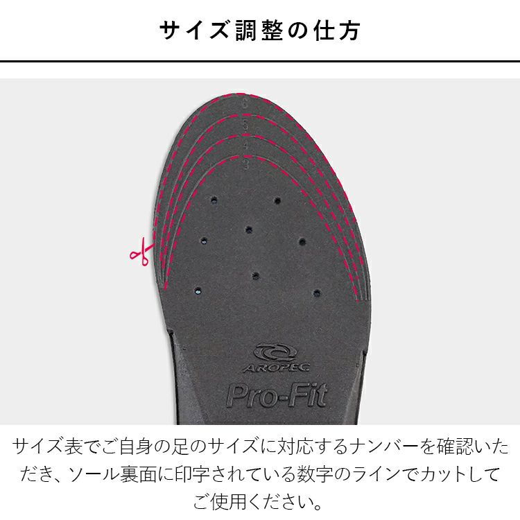 マリンシューズ インソール AROPEC アロペック Pro-Fit Cushion ウォーターシューズ ダイビングブーツ 水陸両用 履きやすい  中敷き スニーカー 靴 対応 | Diving＆Snorkeling AQROS