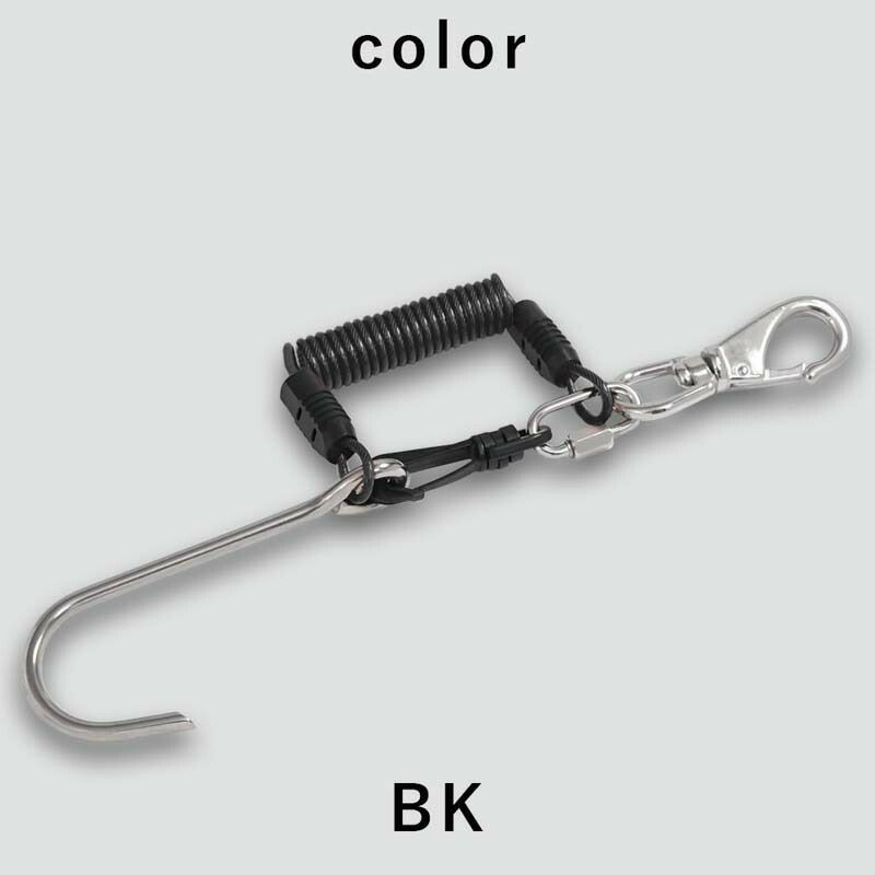 リーフフックカレントフックワイヤーコイル1.3mダイビングアクセサリーパーツ