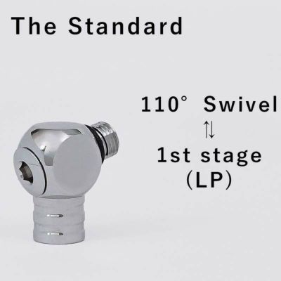 ファーストステージ用 中圧スイベルアダプター 360°回転 The Standard ザ・スタンダード ダイビング アクセサリー パーツ レギュレーター 重器材