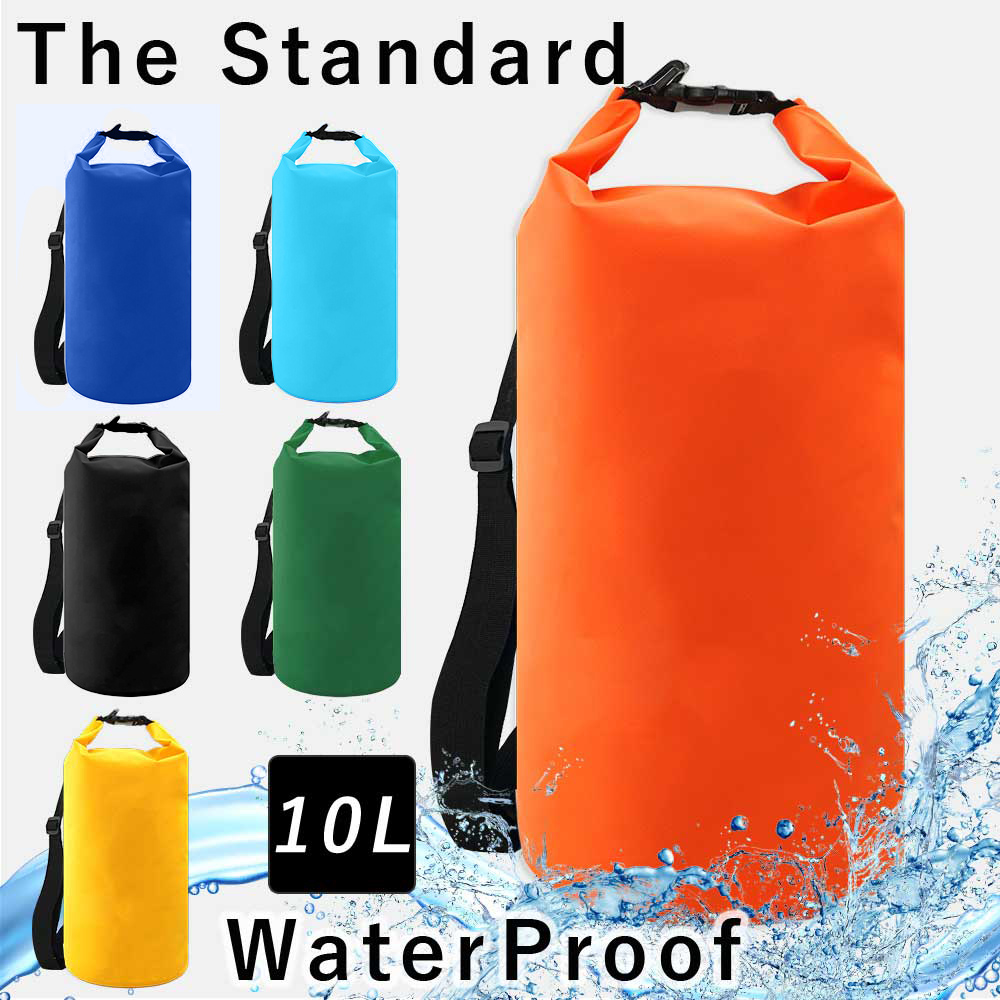 防水バッグ ドライバッグ 10l The Standard ザ スタンダード ウォータープルーフ ウォータープルーフバック バック 大容量 プールバッグ 海 海水浴 肩掛け スイミング 防水ポーチ シュノーケリング Diving Snorkeling Aqros