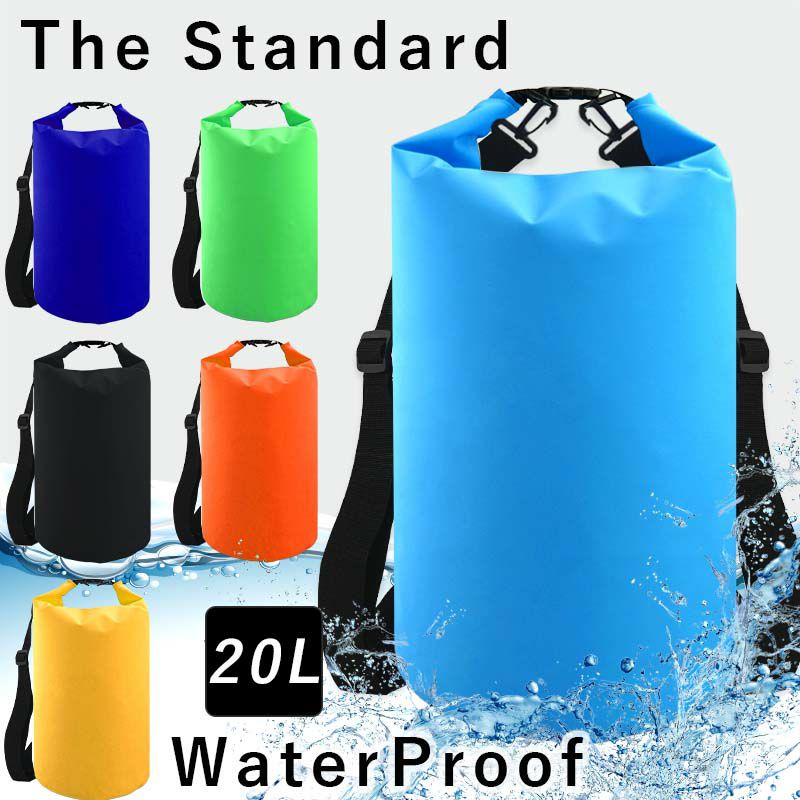 20L ドライバッグ防水バッグ ウォータープルーフバック プールバッグ 海水浴 スイミング シュノーケリング The  Standard/ザ・スタンダード Diving＆Snorkeling AQROS