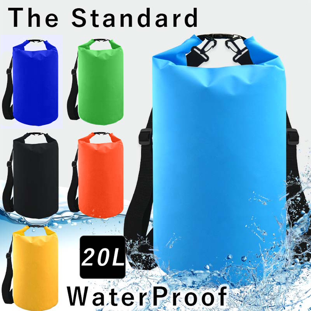 防水バッグドライバッグ20LTheStandardザ・スタンダードプールバッグ海海水浴アウトドアショルダー肩掛けスイミング雨防水2way防水ポーチキャンプダイビングマリンスポーツシュノーケルスノーケル