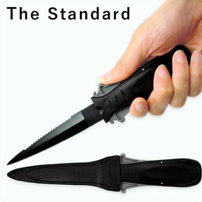 スピアフィッシング ナイフ The Standard ザ・スタンダード ブラック ブレード ダイバーナイフ 水中ナイフ 420 ステンレス ダイビング  アクセサリー パーツ | Diving＆Snorkeling AQROS