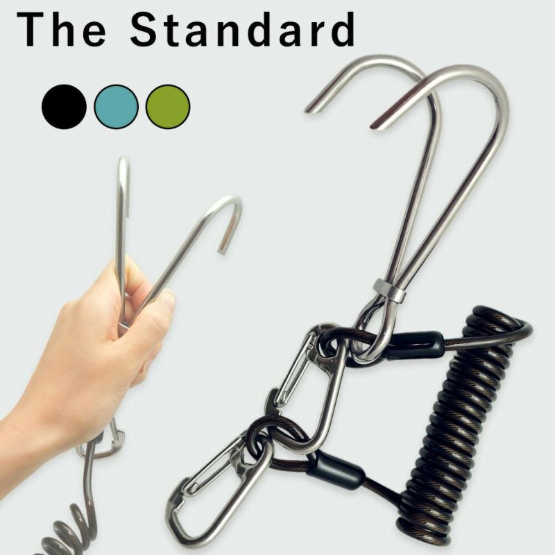 リーフフックTheStandardザ・スタンダードダブルフックカレントフックワイヤーコイルダイビングアクセサリーパーツ316ステンレス