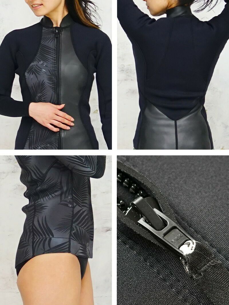 ウェットスーツレディースジャケットタッパパンツロングパンツセットフルスーツセットアップ2ピースHeleiWahoヘレイワホpoplife2mm×2mmサーフィンダイビングSUPスノーケルシュノーケリング